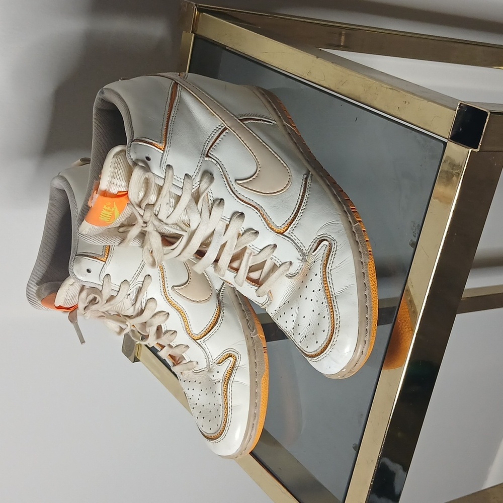 Nike Sky High Hidden Wedge White And Orange Size 8 - Picture 12 of 16